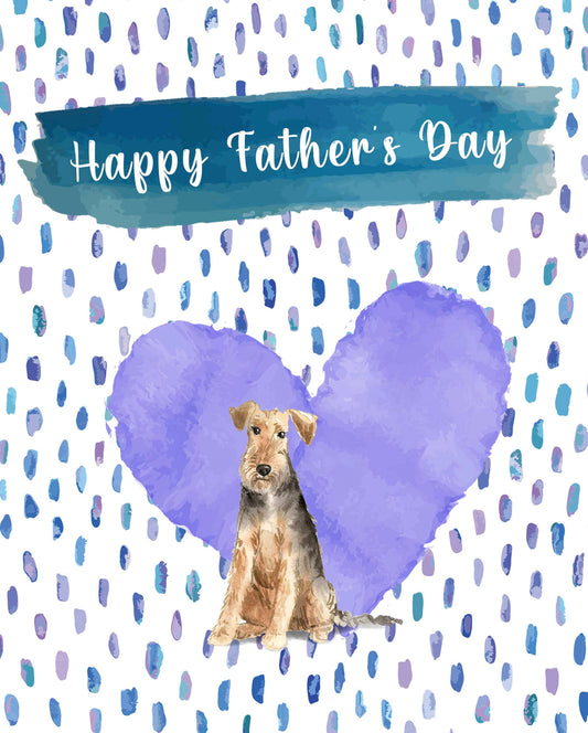 Welsh Terrier Dog Father's Day Card