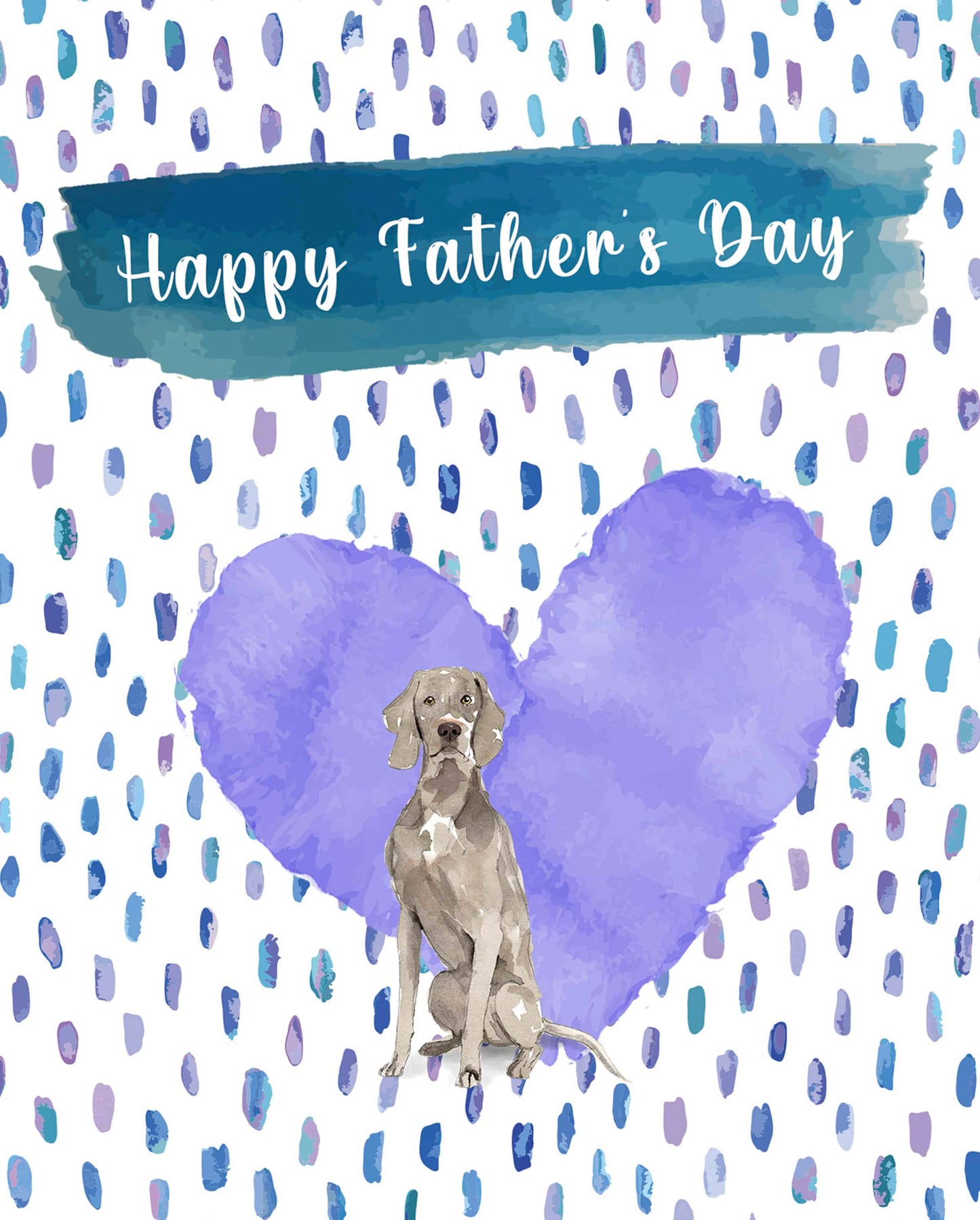 Weimaraner Dog Father's Day Card