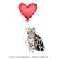 Forever isn't Long, Silver American Shorthair Anniversary Card