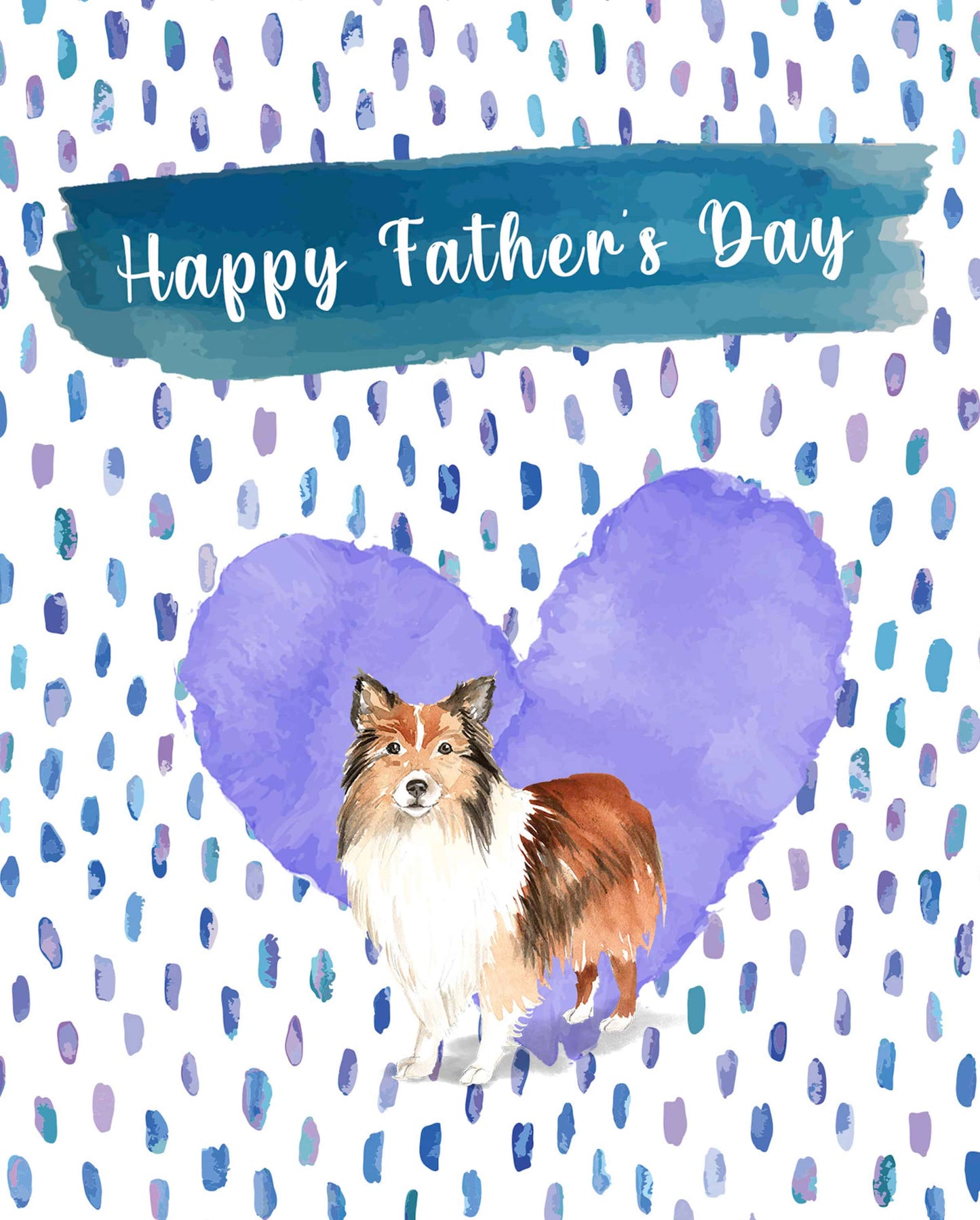 Shetland Sheepdog Father's Day Card