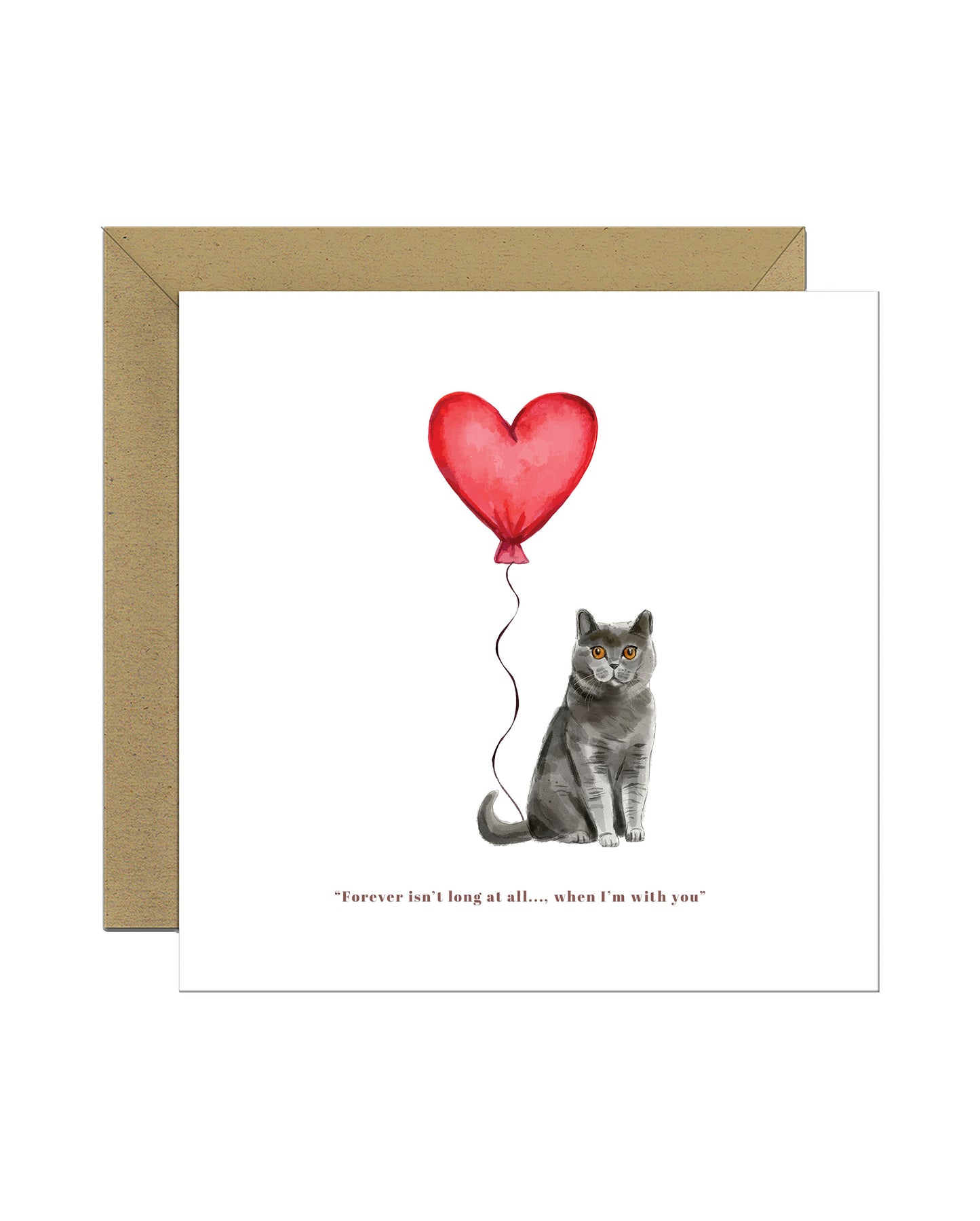 Forever isn't Long, British Shorthair Card - Anniversary