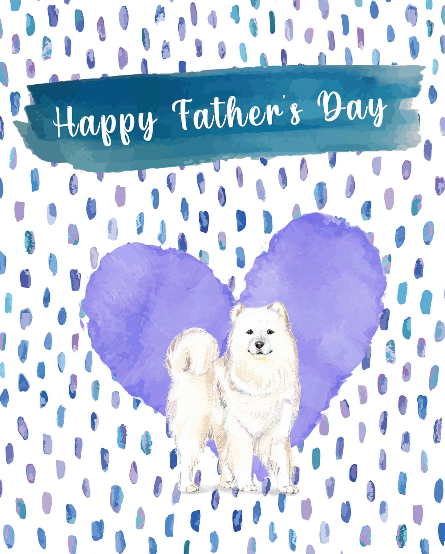 Samoyed Father's Day Card