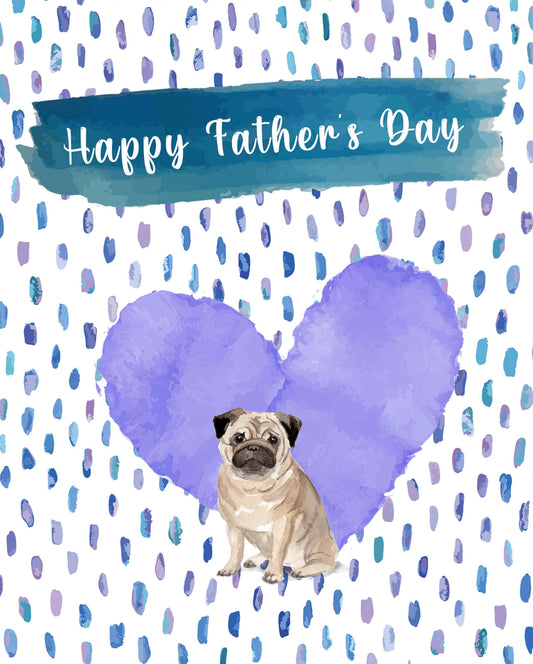 Pug Father's Day Card