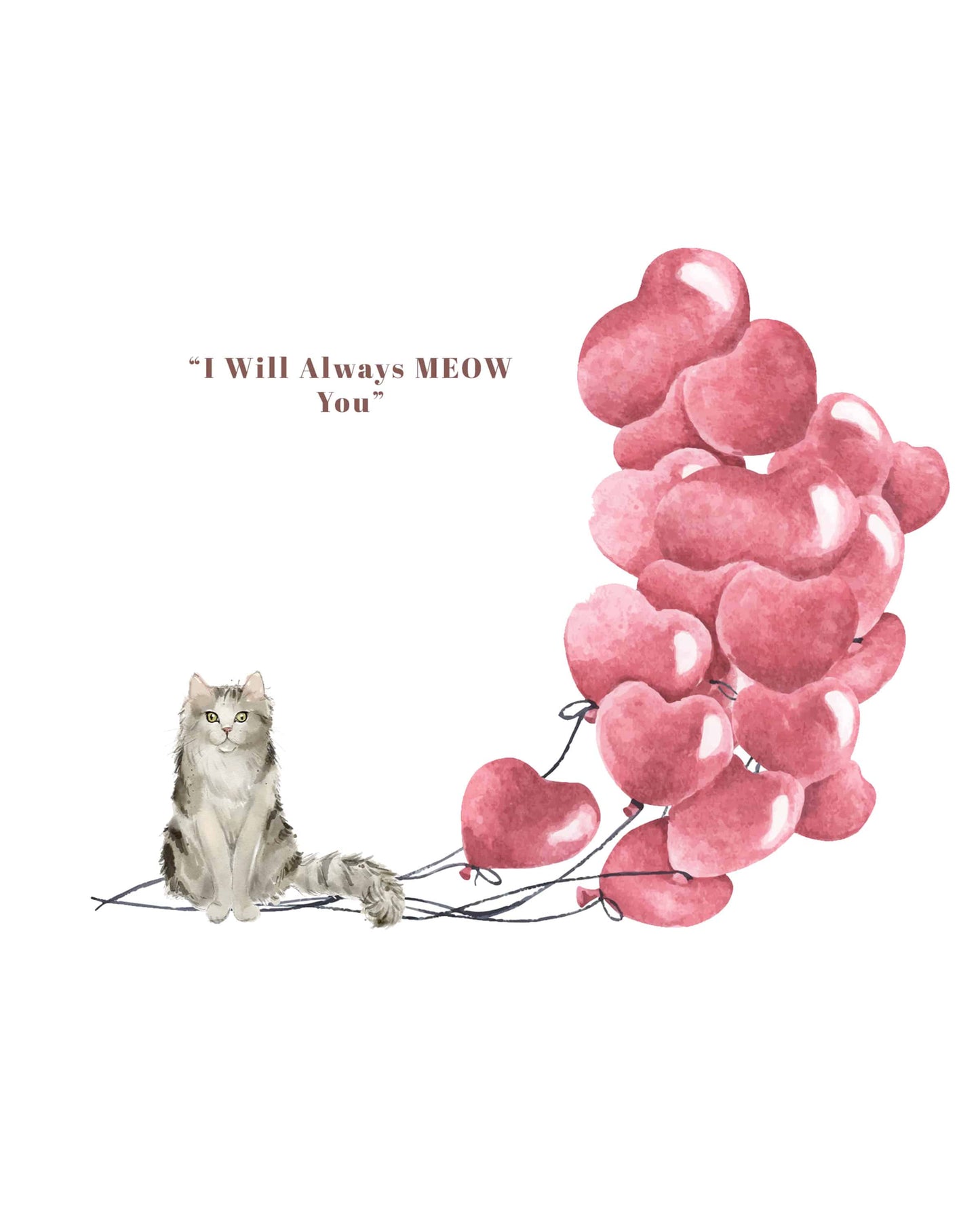 I will always MEOW You, Ragamuffin Valentine's Card