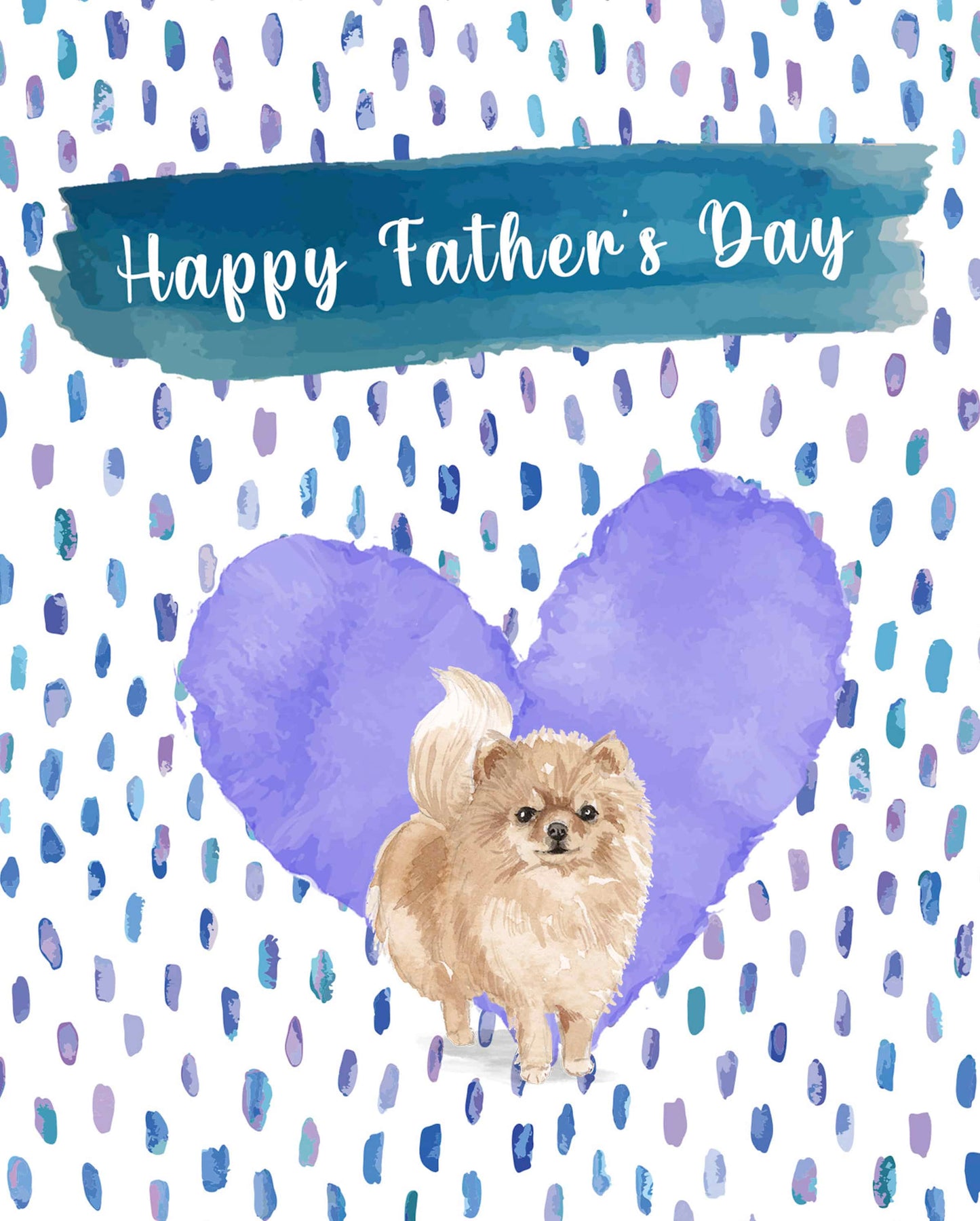 Pommeranian Father's Day Card