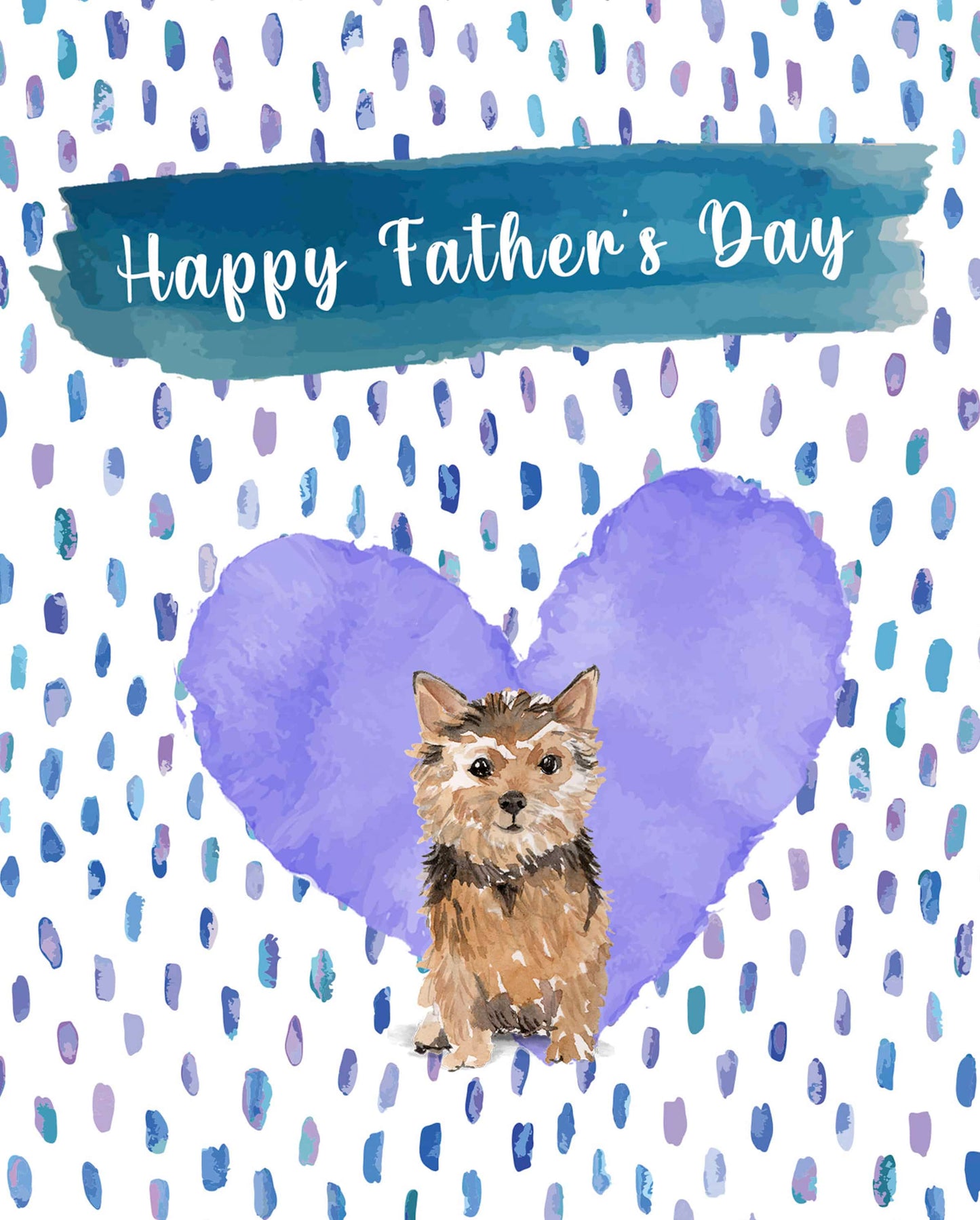 Norfolk Terrier Dog Father's Day Card