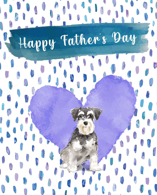 Miniature Schnauzer Dog Father's Day Card