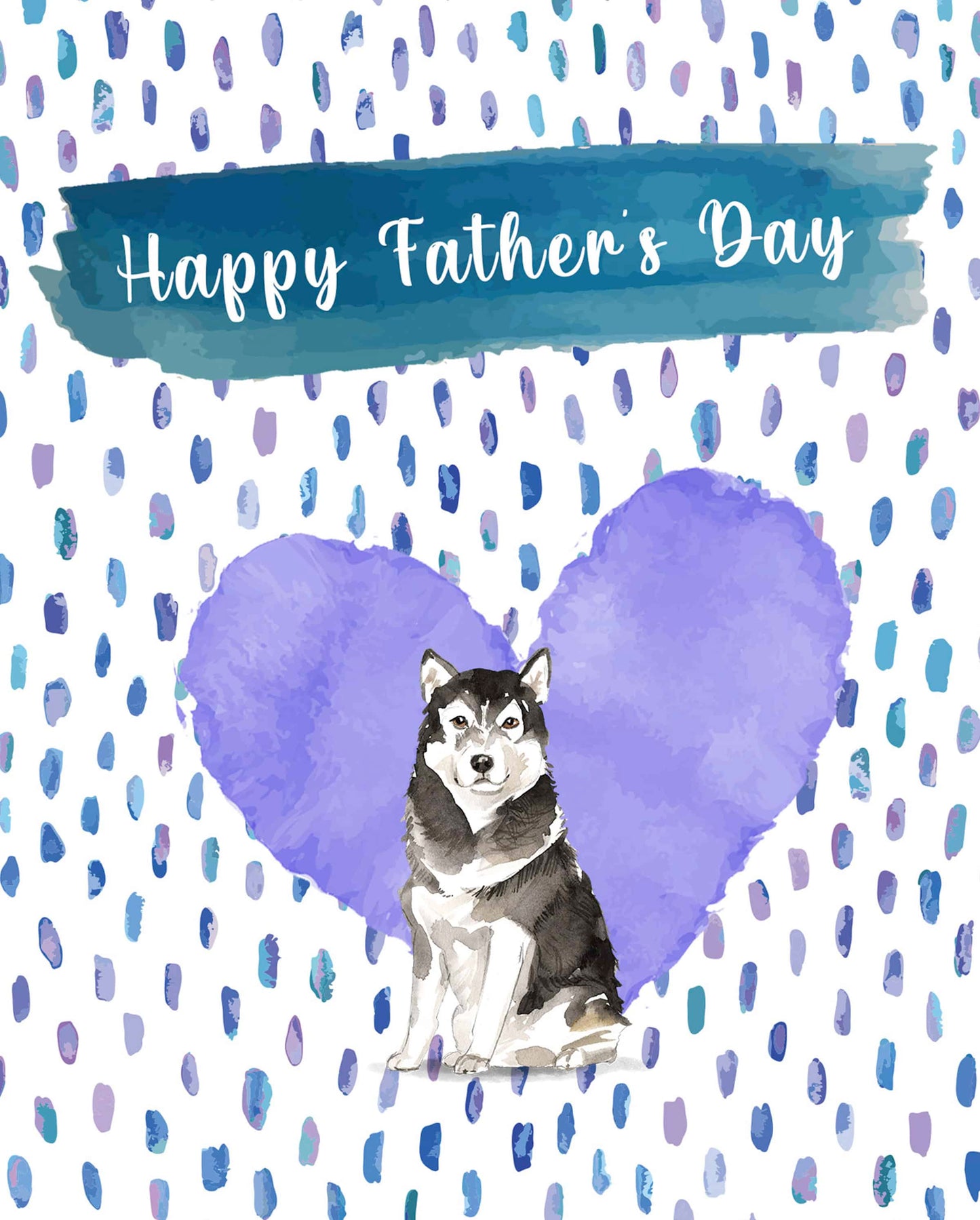 Malamute Dog Father's Day Card