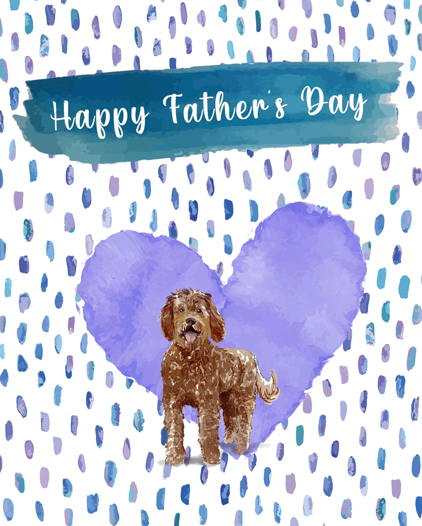 Labradoodle Dog Father's Day Card