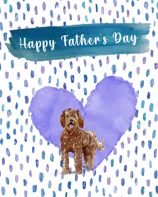 Labradoodle Dog Father's Day Card