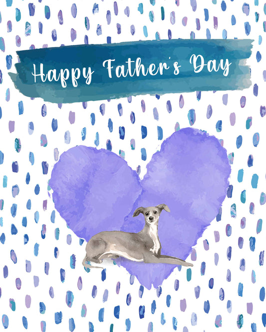 Italian Greyhound Dog Father's Day Card