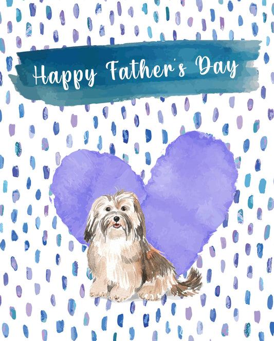 Havanese Dog Father's Day Card