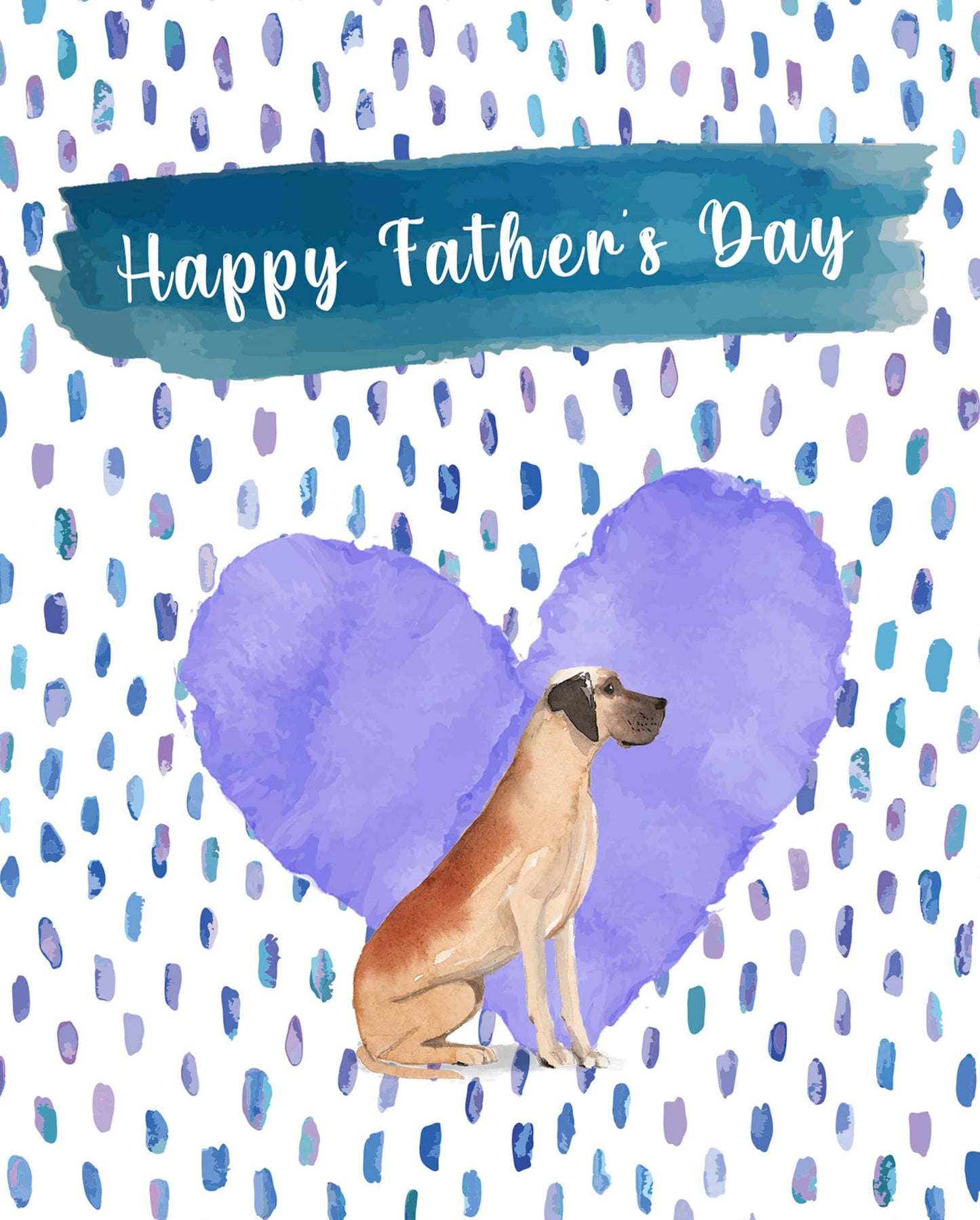 Great Dane Dog Father's Day Card