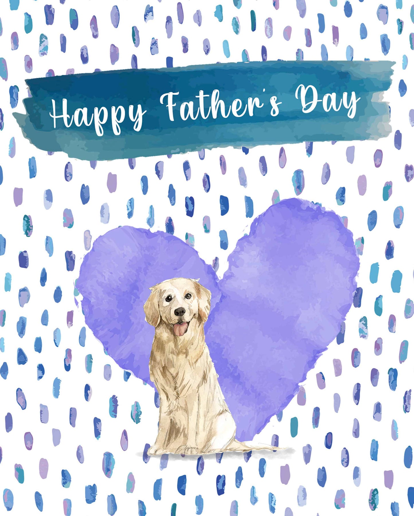 Golden Retriever Dog Father's Day Card