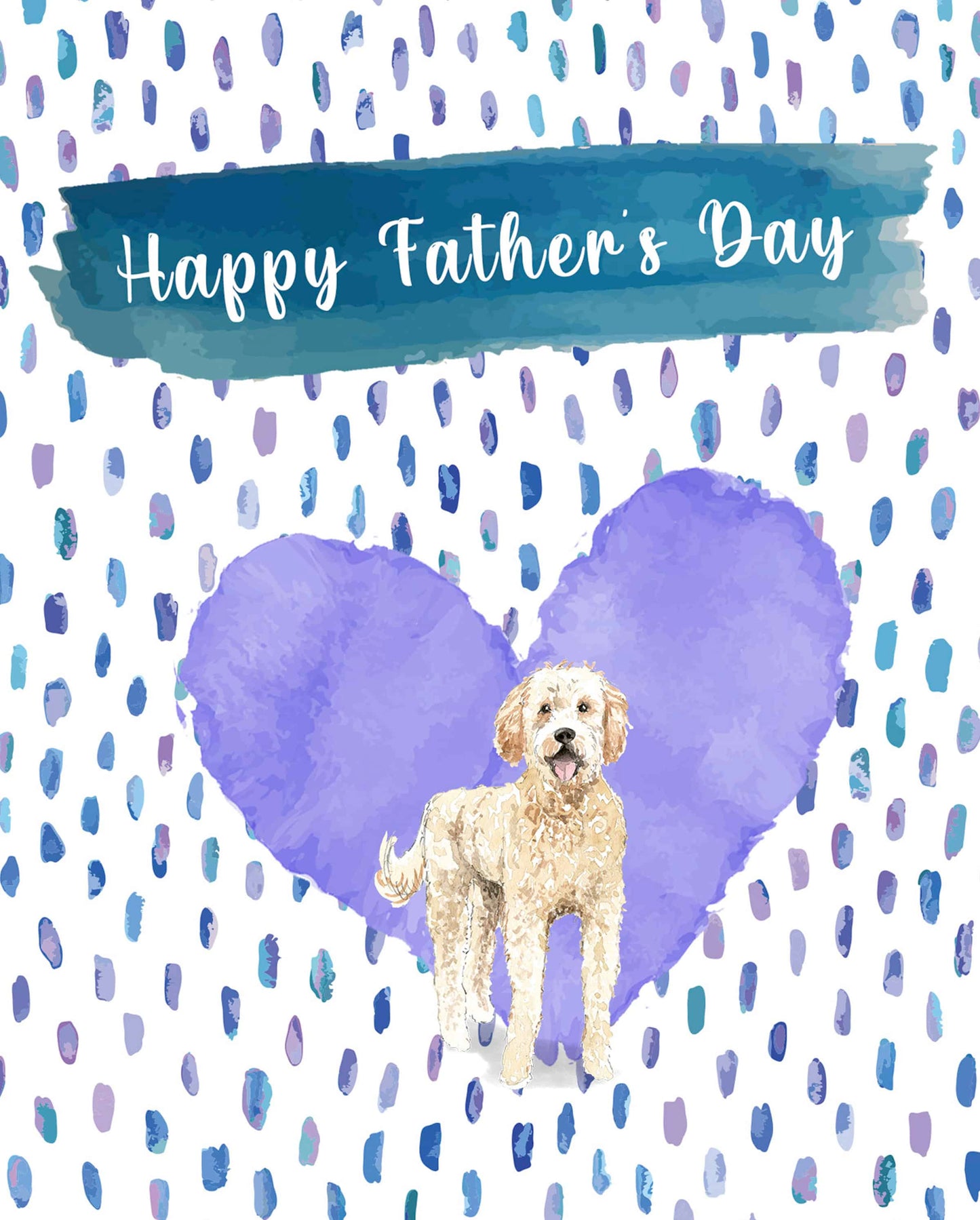 Golden Doodle Dog Father's Day Card