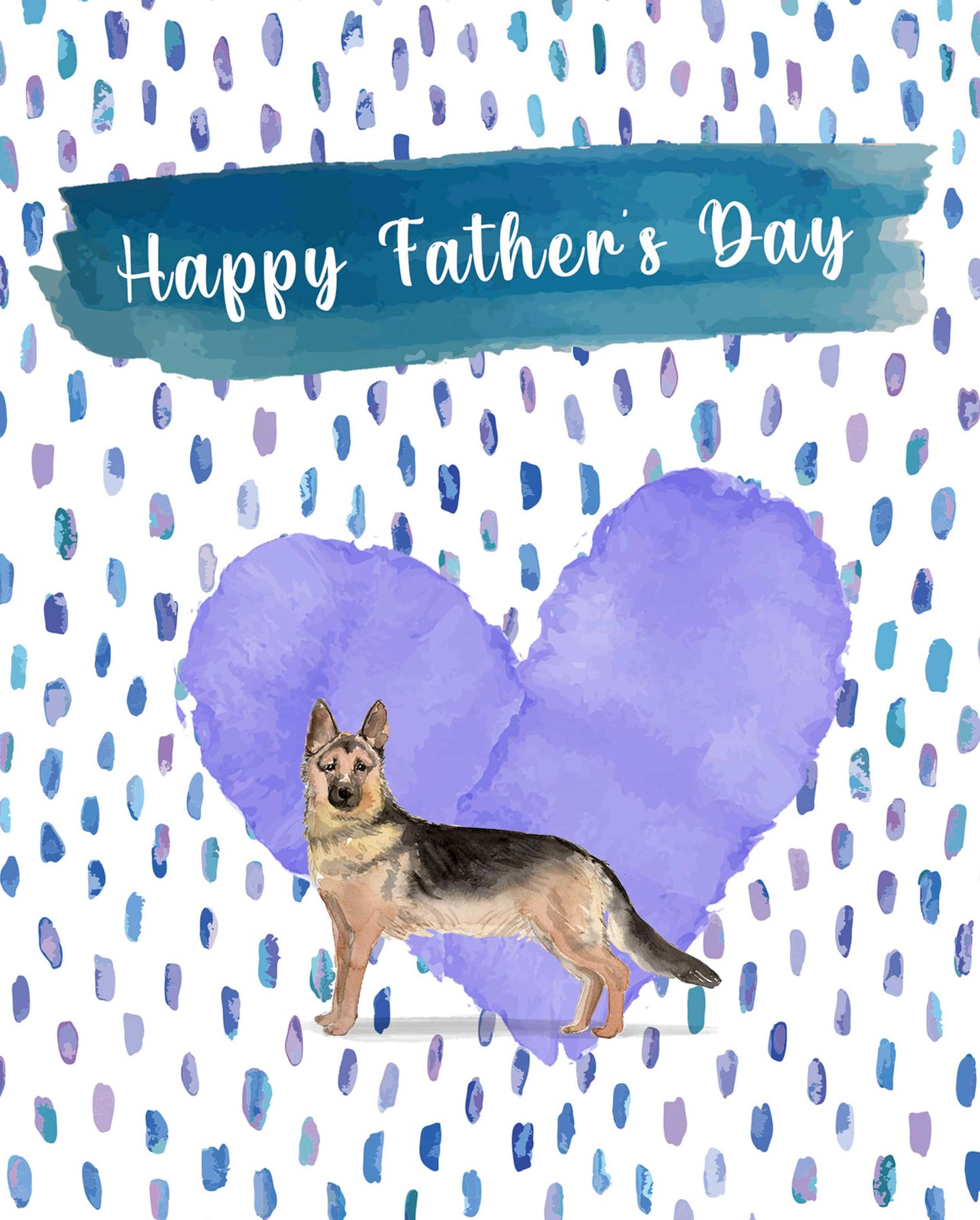 German Shepherd Dog Father's Day Card