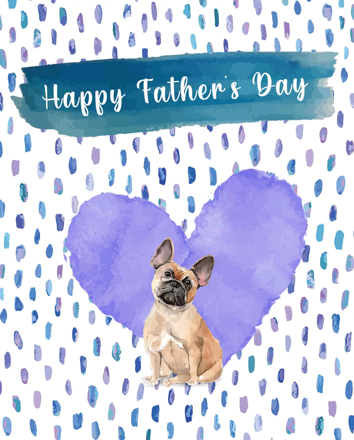 French Bulldog Father's Day Card