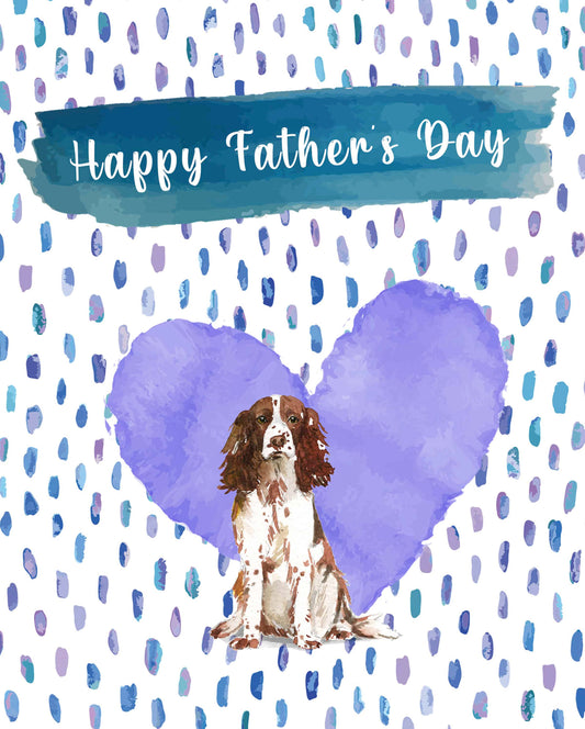 English Springer Spaniel Brown Dog Father's Day Card