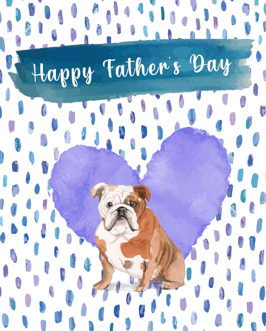 English Bulldog Father's Day Card