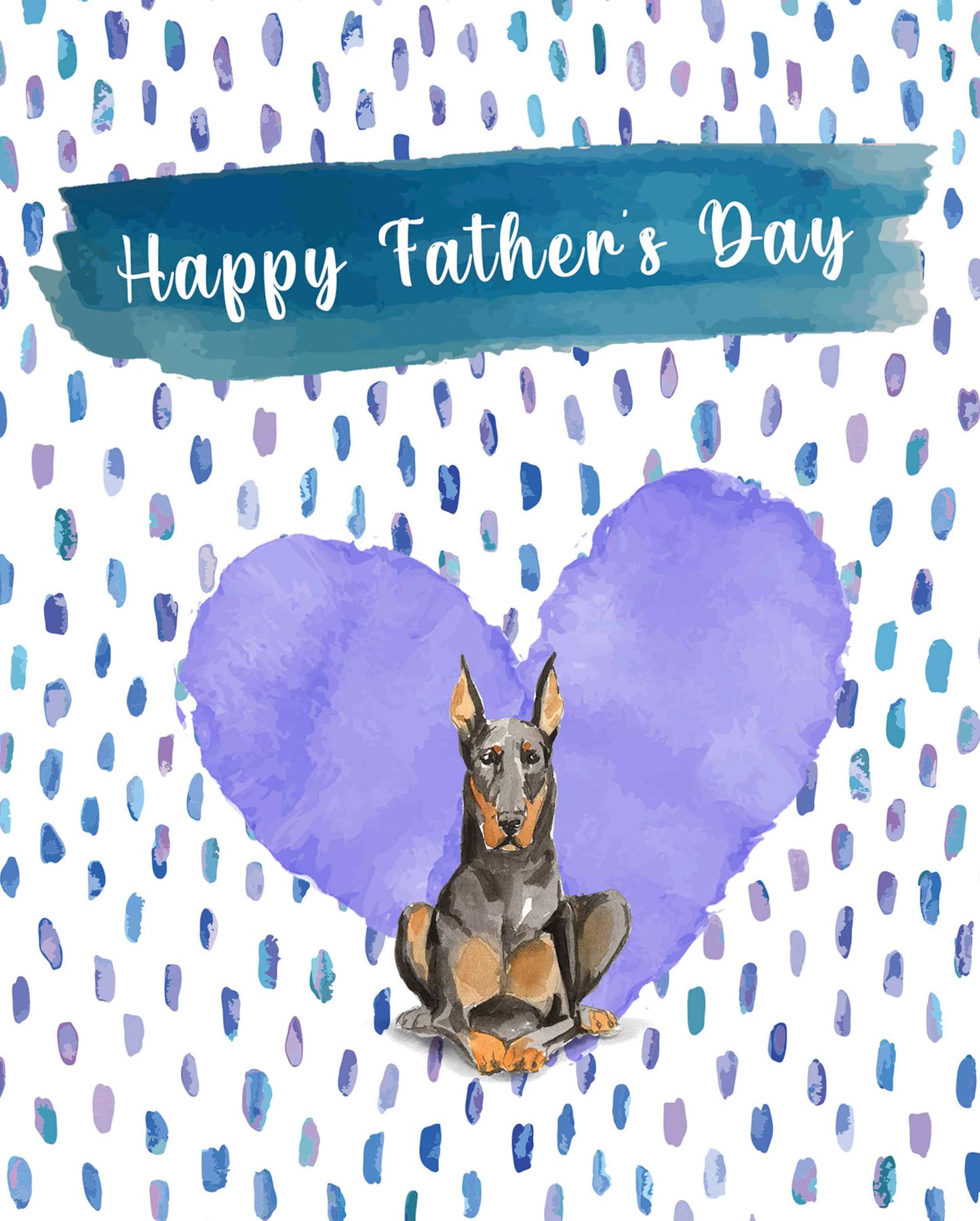 Doberman Dog Father's Day Card