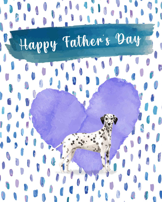 Dalmatian Dog Father's Day Card