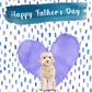 Champagne Cockapoo Dog Father's Day Card