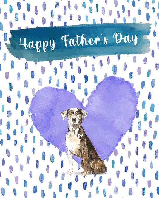 Catahoula Leopard Dog Father's Day Card