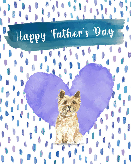 Cairn Terrier Dog Father's Day Card