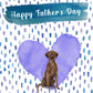 Brown Labrador Retriever Dog Father's Day Card