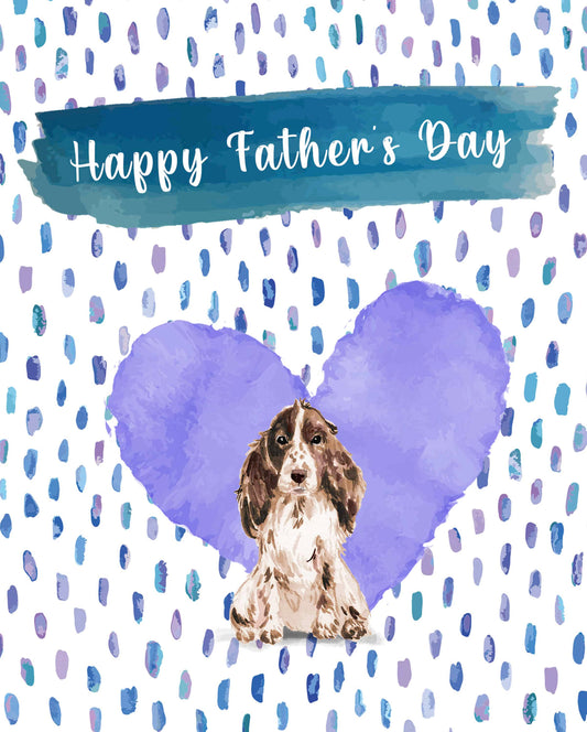 Brown Cocker Spaniel Dog Father's Day Card