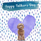 Brown Cockapoo Dog Father's Day Card