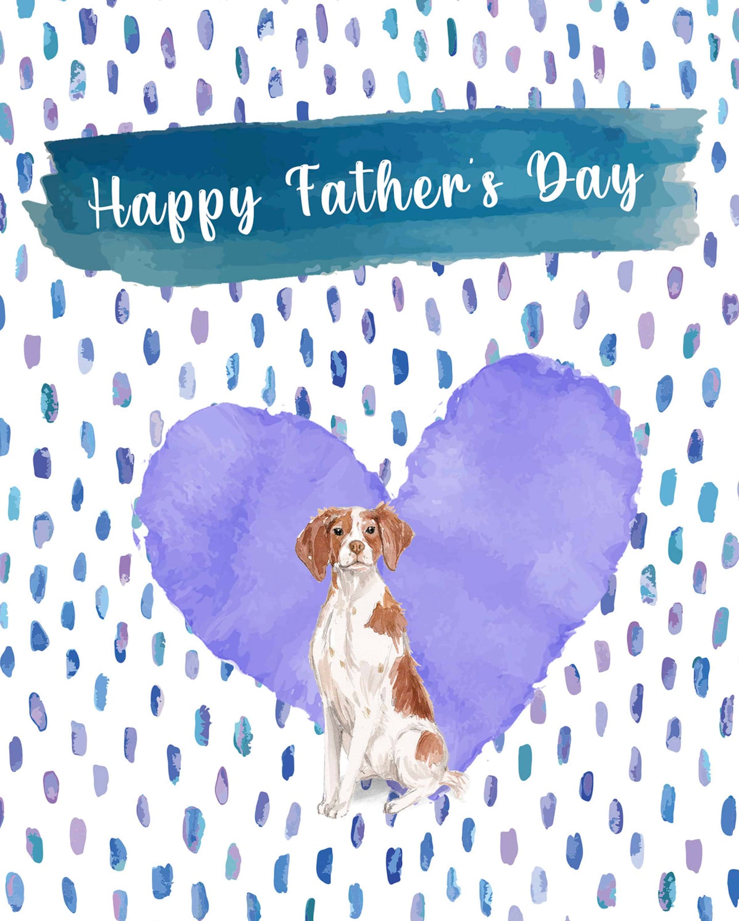 Brittany Dog Father's Day Card