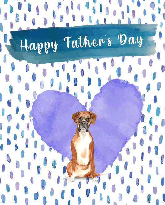 Boxer Dog Father's Day Card