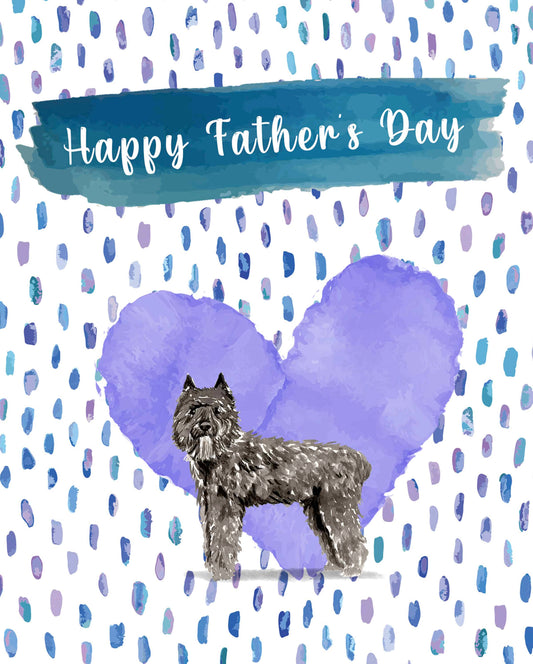 Bouvier des Flandres Dog Father's Day Card