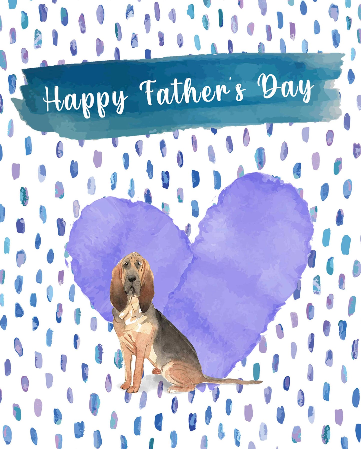 BloodHound Dog Father's Day Card