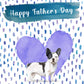 Black & White French Bulldog Father's Day Card