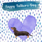 Black & Tan Dachshund Dog Father's Day Card