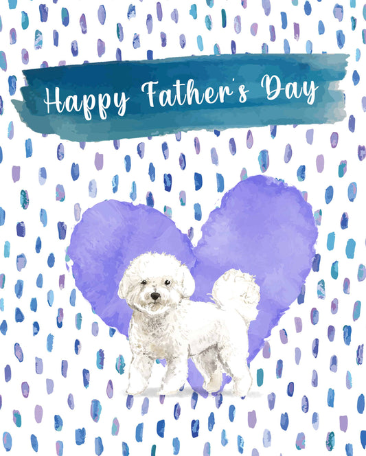 Bichon Frise Dog Father's Day Card