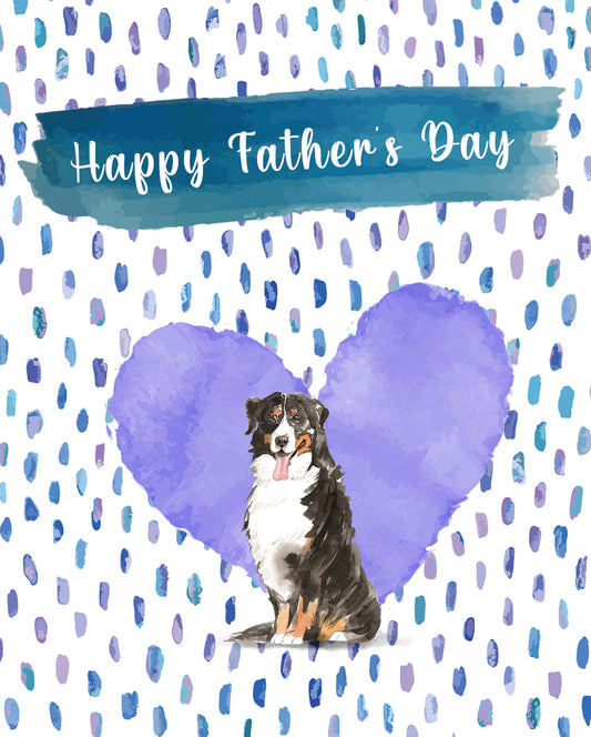 Bernese Mountain Dog Father's Day Card