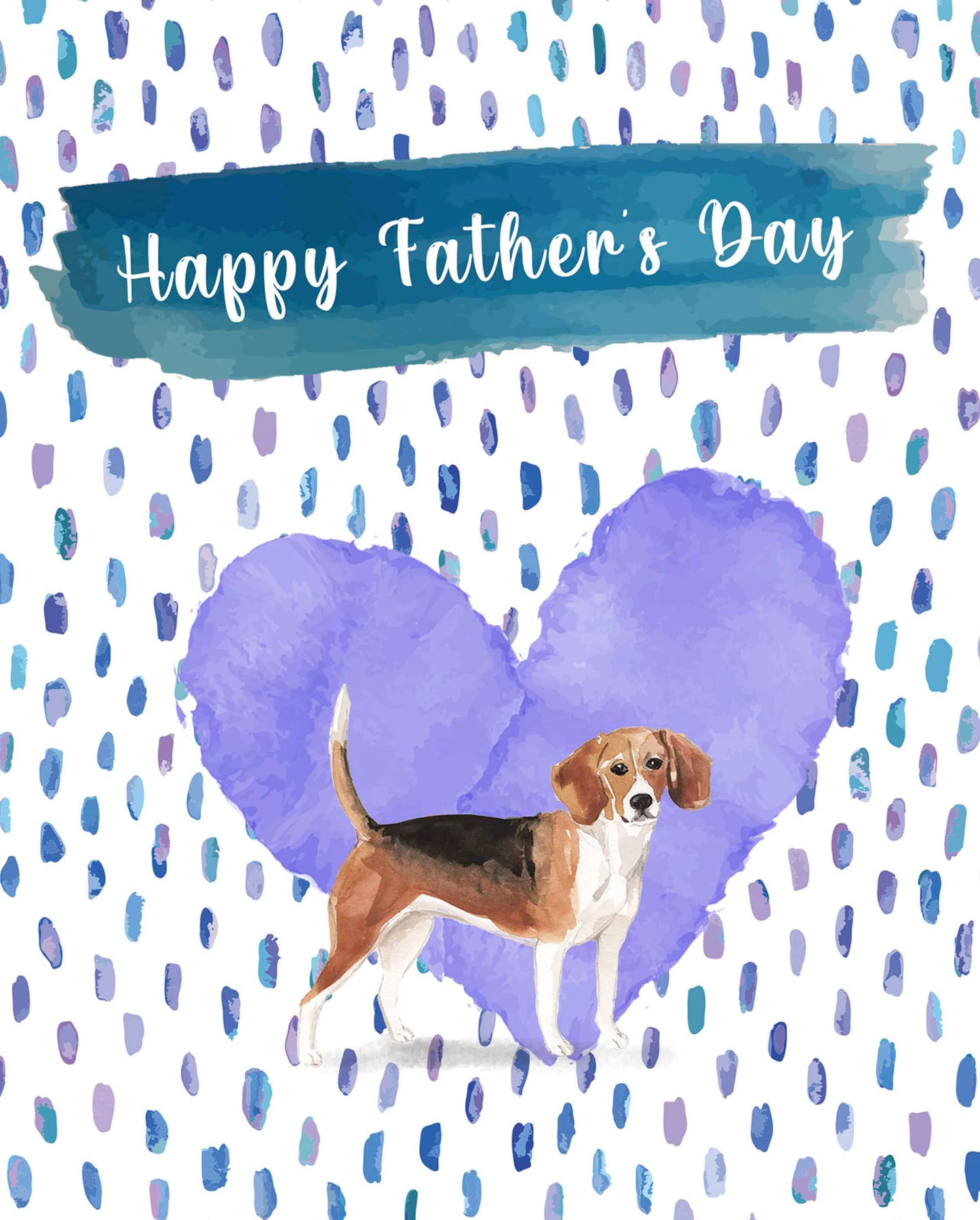 Beagle Dog Father's Day Card