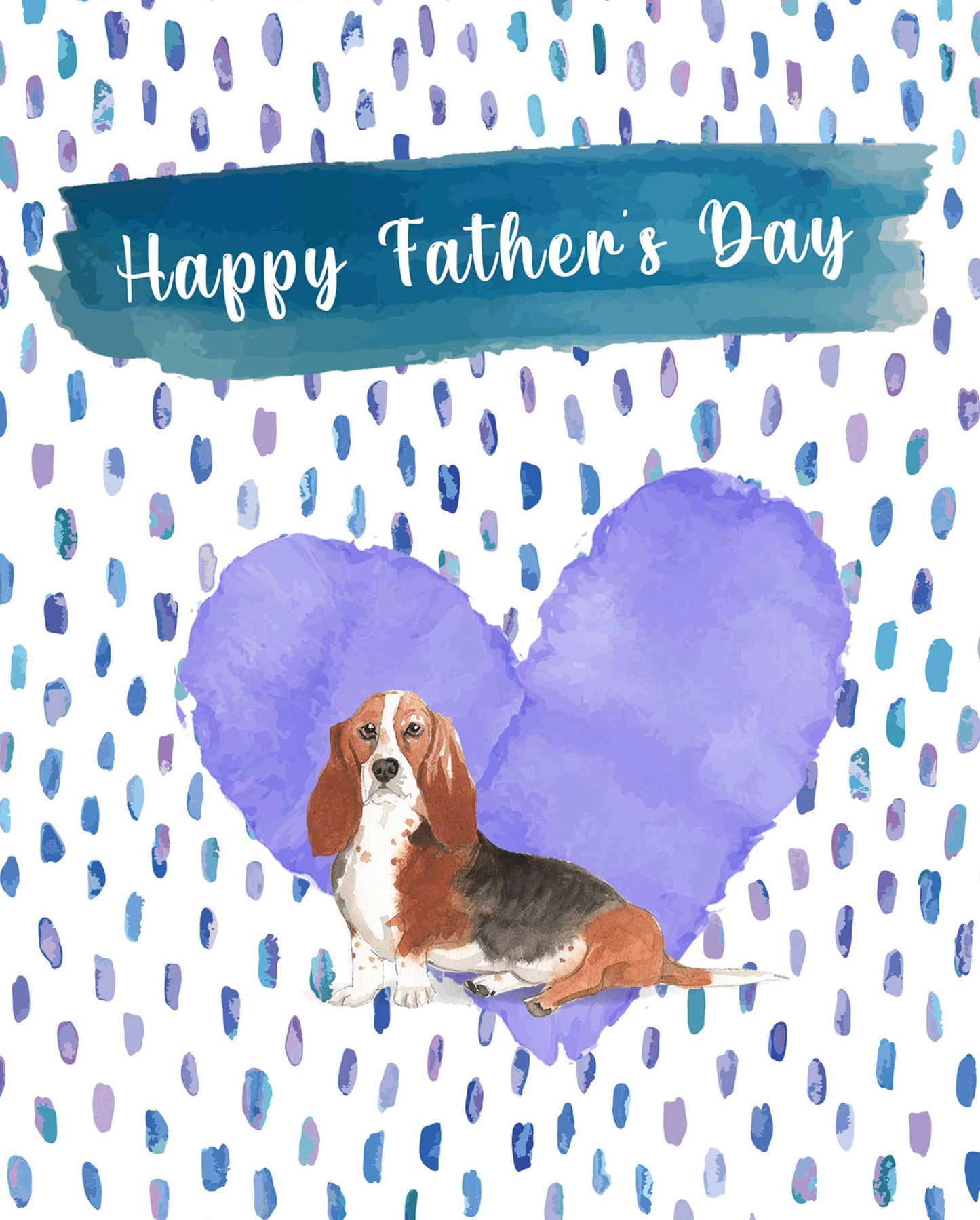 Basset Hound Dog Father's Day Card