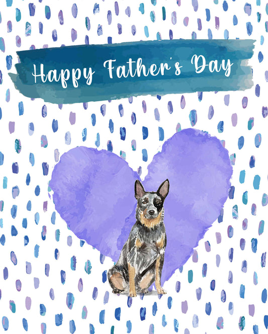 Australian Cattledog Father's Day Card