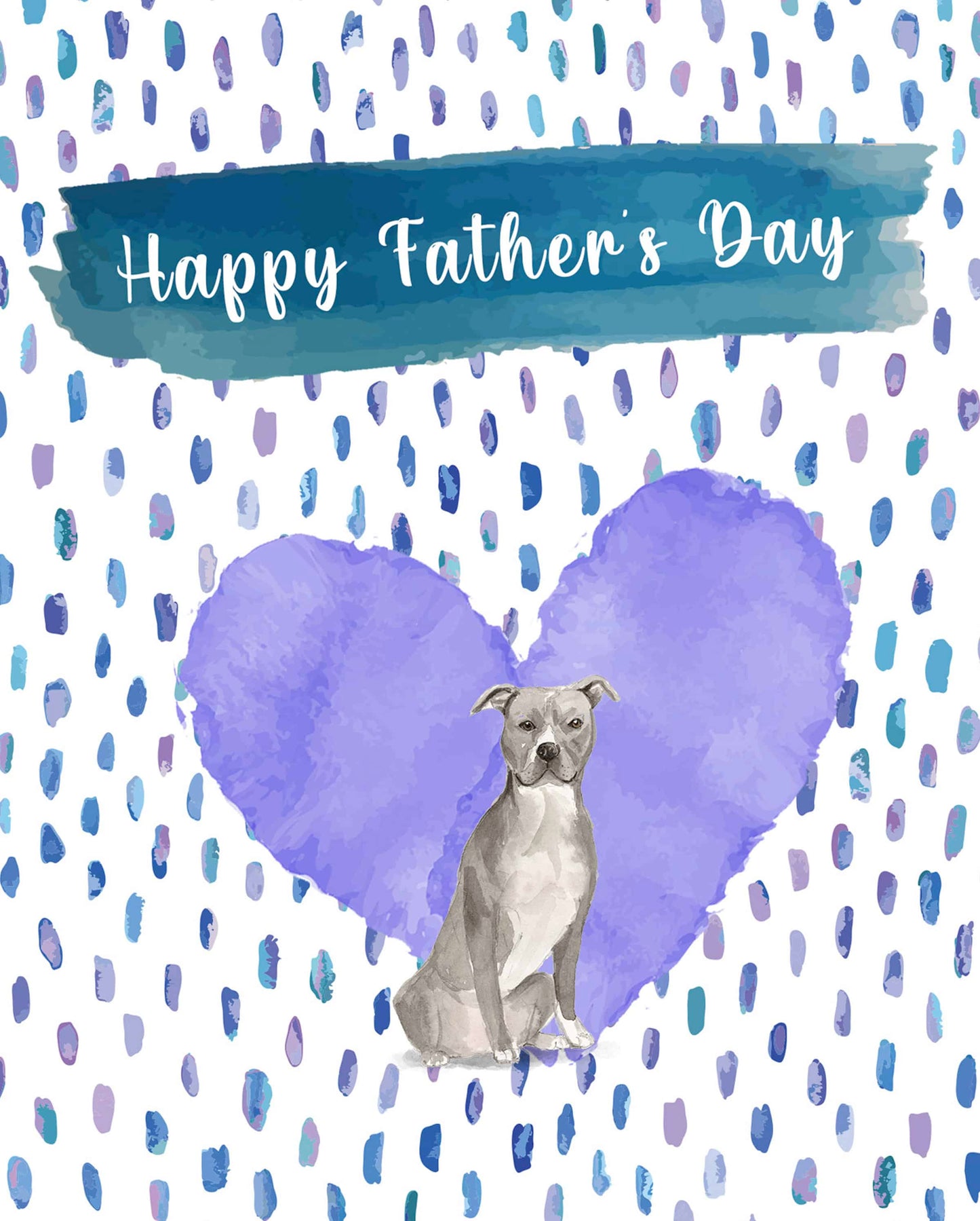 American Terrier Dog v1 Father's Day Card