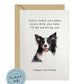 Every Bite You Take, Border Collie Birthday Card