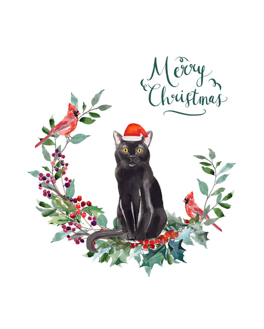 Bombay Cat Christmas Card