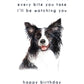 Every Bite You Take, Border Collie Birthday Card