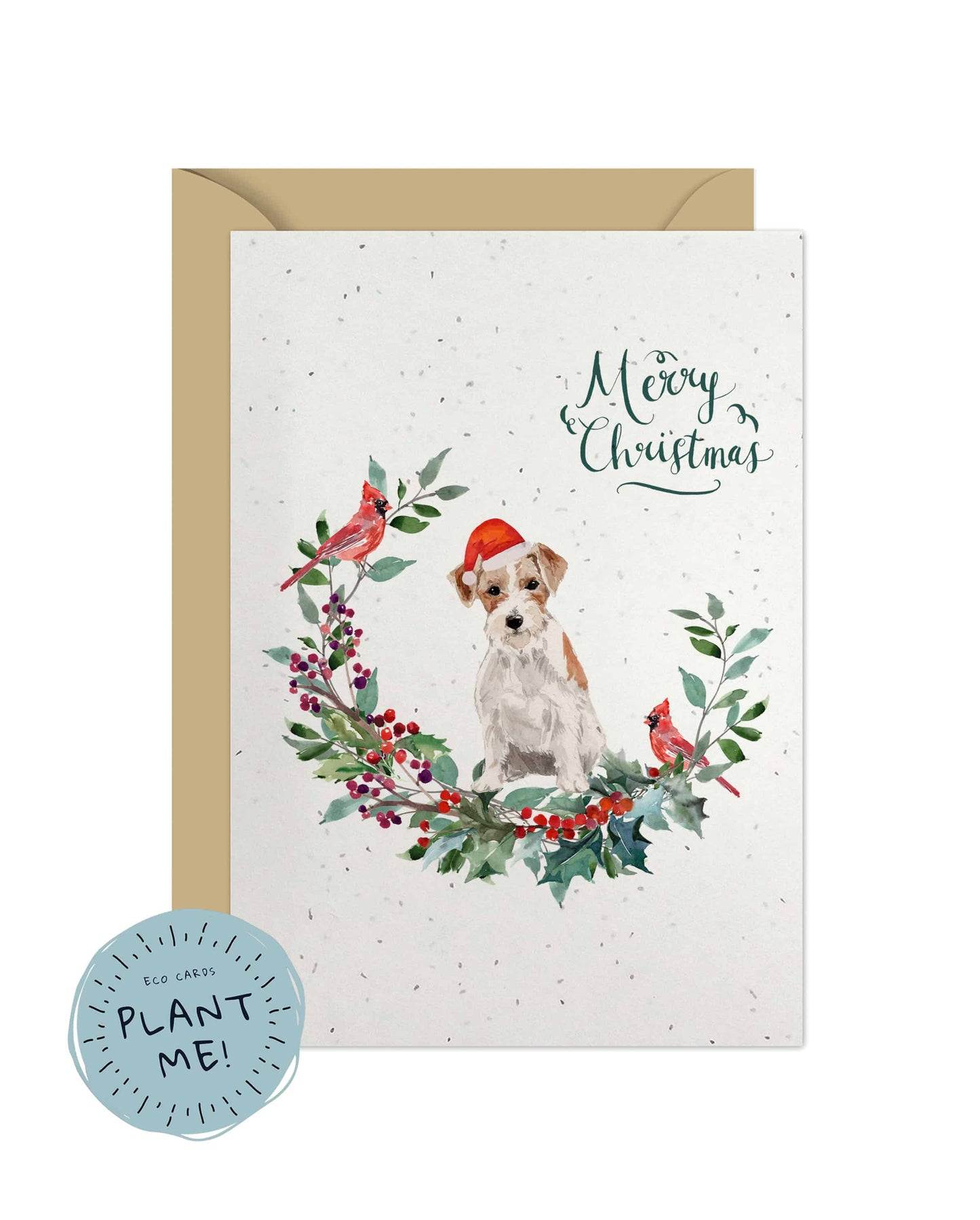 Wire Haired Jack Russell Dog Christmas Card