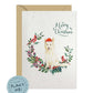 White Collie Dog Christmas Card