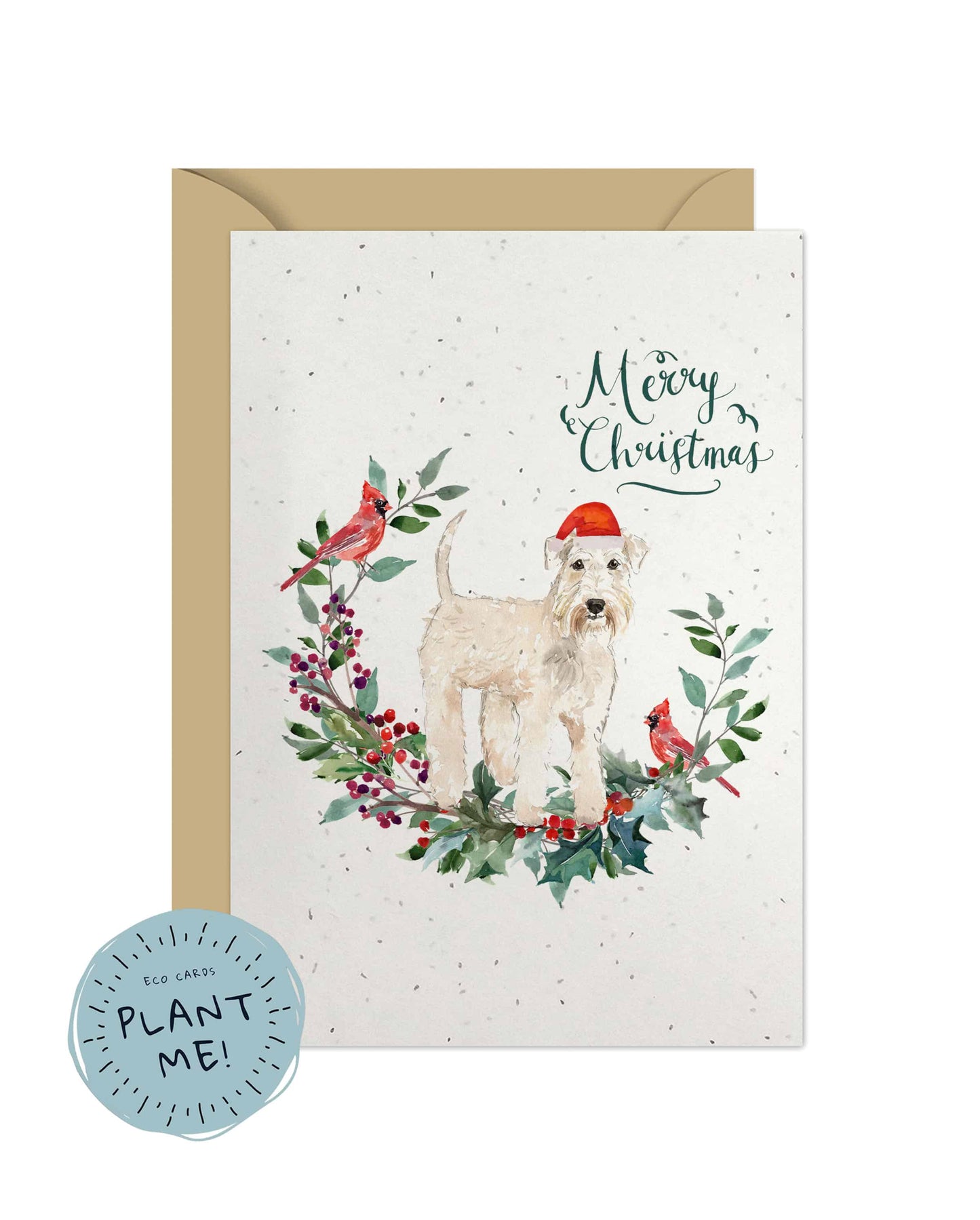 Wheaten Terrier Dog Christmas Card