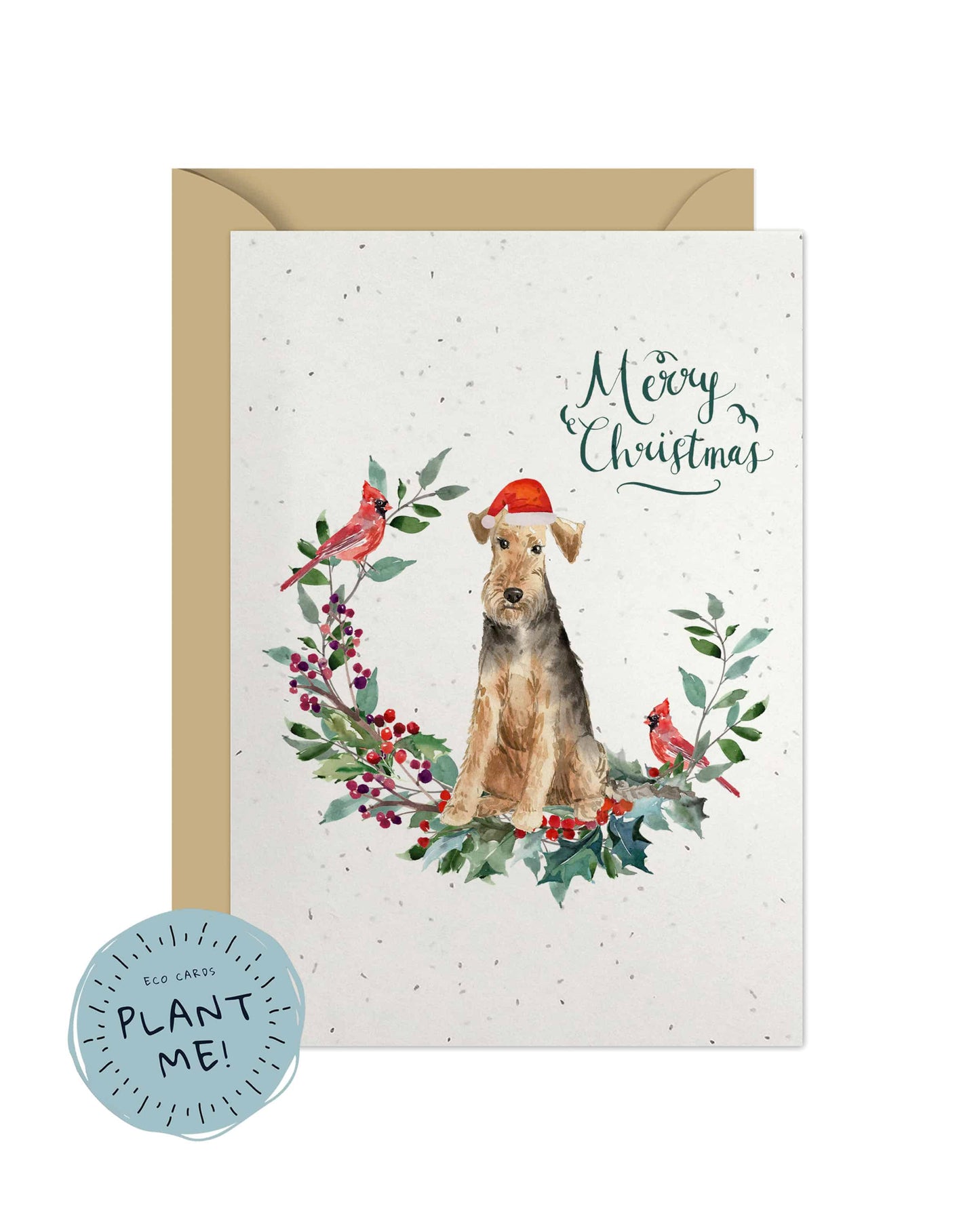 Welsh Terrier Dog Christmas Card